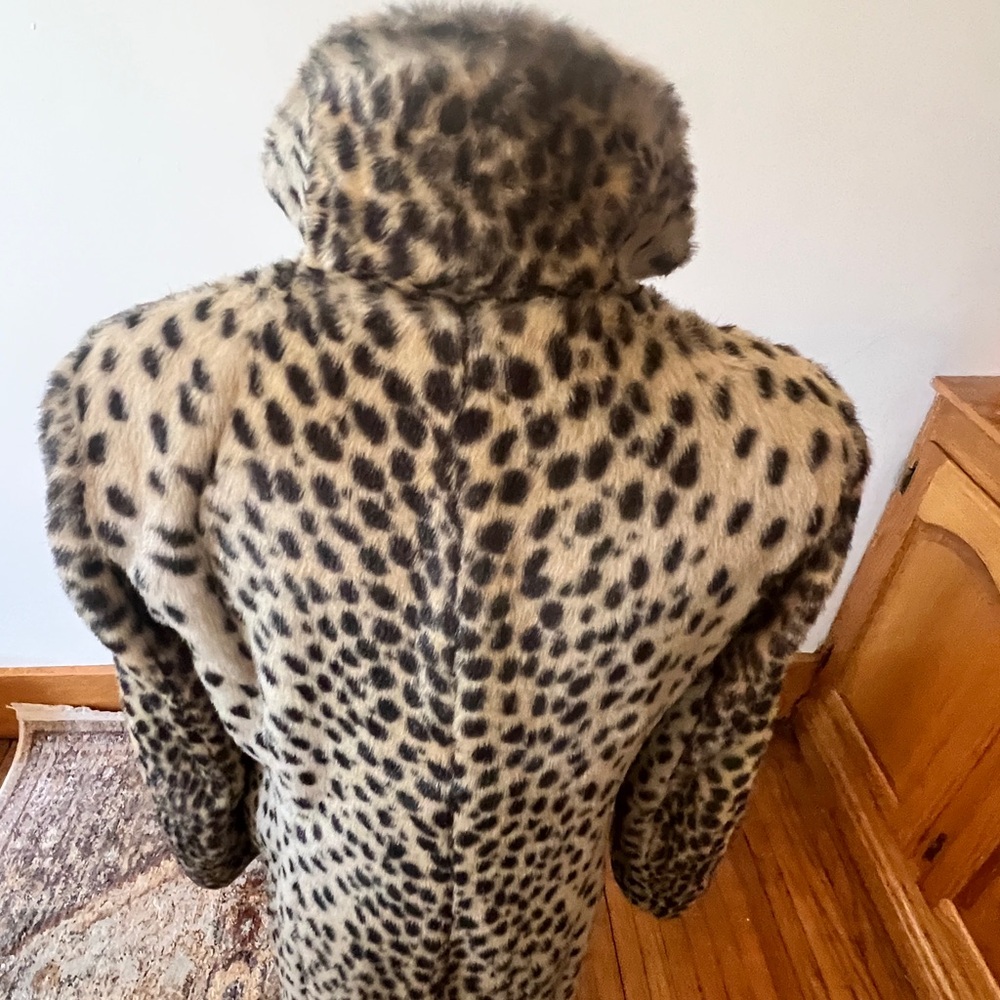 X-Revolve House Of Harlow 1960 Perry Faux Fur Leopard Coat XXS - Picture 3 of 15
